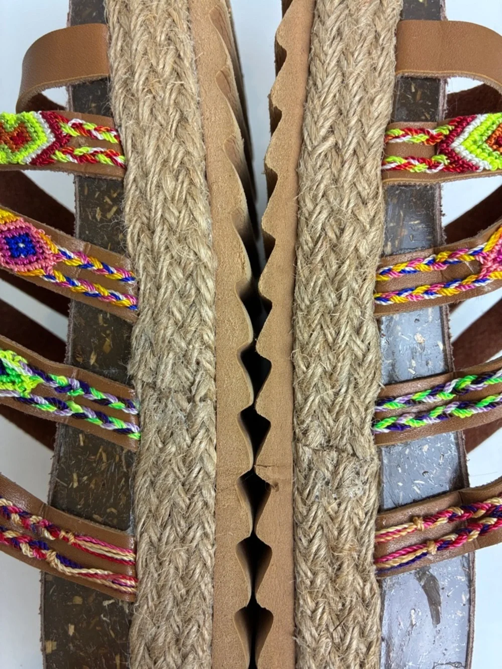 🇲🇽Authentic Leather Mexican Huarache Sandal🇲🇽 Handmade Artsan Mex 26 US 9.5-10